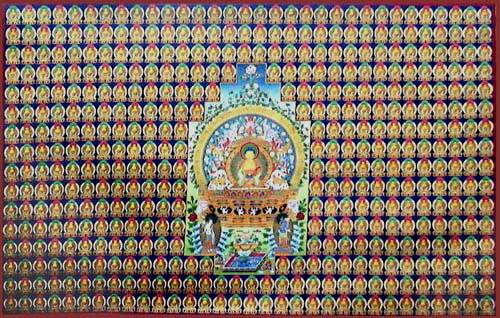 buddha 441 figures-size-160 x 250 cm